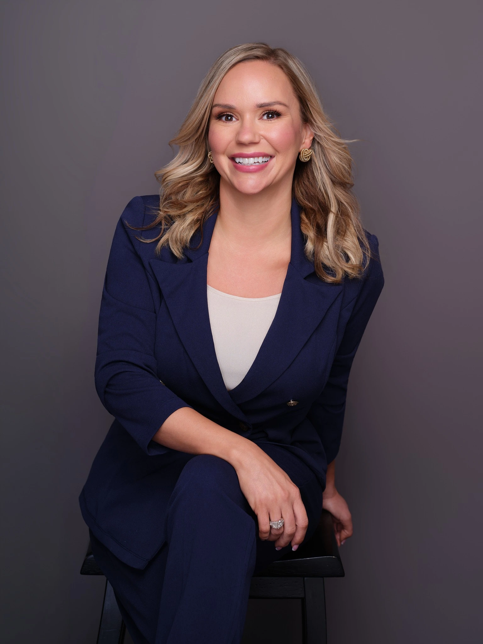 Ashlee Morris in a navy blazer